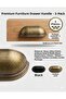Tas Midye Cupboard Handle 96 mm Antique Yellow Cabinet Drawer Wardrobe Furniture Handle 5 Pcs