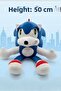 50 cm Giant Sonic Plush Toy – Soft Large Size Sonic Plush Hero Cousin Nephew Child's Gift - 2