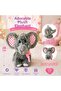 Cute Plush Elephant 28 cm Colorful Ear Detail Soft Cuddly Plush Toy Pink