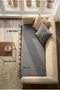 Linen Cotton Sofa Cover Ruffled Gray Stylish and Natural Look