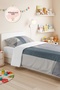 Blue Geometric Modern Young Room Single Pique Set-Striped Gray 160X220Cm Quilted Bedspread