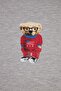 Big Size Gray Regular Cut Striped Teddy Bears Patterned Knitted Pajamas Set Tmnss26Ai00004 - 5