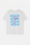 White Back Printed Loose Fit Knitted Oversize T-Shirt Tbbss26Bf00078 - 6