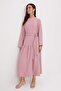 Lilac Belted Linen Look Woven Dress Tctss25Eb00059 - 2