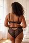 Siyah Dantelli Büyük Beden Body TBBSS26CS00002 - 4