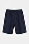 Navy Blue Tie-Waist Flowy Loose Denim Shorts & Bermuda Tmnss26Sr00034 - 4