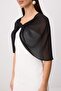 Black Knot Detailed Cape Blouse Tprss26Bz00085 - 3