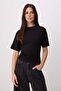 Siyah-Ekru 2'li Fitted/Vücuda Oturan Kısa Kollu Esnek Örme T-Shirt TWOSS26TS00319 - 2