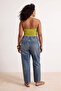 Mavi Lastikli Yüksek Bel YENİ MOM %100 Pamuk Non-Stretch Jeans TBBSS26CJ00054 - 4