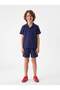 Navy Blue Textured Woven Boys' Top and Bottom Set Tkdss26Au00127 - 2