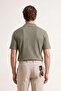 Haki Regular Fermuarlı Polo Yaka Dokulu T-shirt TMNSS26PO00051 - 4