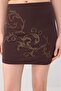 Brown Accessory Detailed Knitted Blouse Skirt Bottom - Top Set Tprss26Au00007 - 3