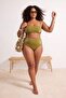 Khaki Embroidered Chlorine & Water Resistant Long-Lasting Lycra ®   Xtra Life Bikini Set Tbbss26Cb00009 - 2