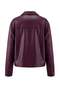Bordo Regular Kalıp Dikiş Detaylı Suni Deri Büyük Beden Ceket Mont TWOAW27AW00012 - 9