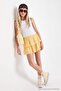 Light Yellow Girls Midi Plain Woven Shorts Skirt Tkdss26Et00015 - 6