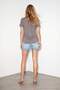 Gray Crew Neck Basic Modal T-Shirt Tdrss26Ts00059 - 4