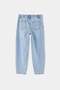 Light Blue Boy's 100% Cotton Adjustable Barrel Fit Elastic Jean Trousers Tkdaw27Je00017 - 6
