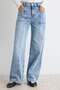 Premium Mavi Tencel Karışımlı Dikiş Detaylı Yüksek Bel Wide Leg Jeans TWOAW27JE00023 - 3