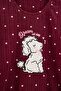 Bordo Puantiyeli Köpek Patchli Polar Örme Pijama Takımı THMAW26PT00193 - 6