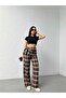 Scarf Detailed Bk Model Plaid Trousers - 4