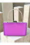 Purple Color Satin Silver Case Silver Stone Evening Dress Bag Evening Bag Wedding Engagement Portfolio - 3