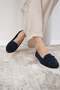 Capri Genuine Suede Navy Blue Color Women's Loafer Shoes - 5