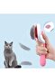 ® Cat Dog Hair Collector Self-Cleaning Ergonomic Handle Pet Comb Pink - 4