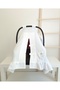 Cotton Muslin Ruffled Stroller Cover 90X110 cm Sun and Wind Protector, with Snap Fasteners - 4