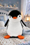 Penguin Plush Toy Black and White Realistic Design Sleeping Companion – 30 cm Soft Washable Children's & Gift