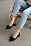 Fita Bowknot Black (4 cm Heel) Pointed Toe Heeled Shoes - 6