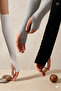 Set of 3 Combed Cotton Sleeves with Finger Detail Black White Gray