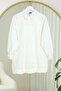 Round Neck, Slit, Casual Combed Cotton Tunic - White