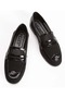 Feles Knitwear Perforated Women's Ballerina Shoes Black - 4