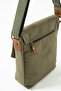 Gk62 Canvas (Cotton) Postman Bag Multi-Section University Daily Bag MacBook Tablet Bag Khaki - 4