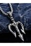 Stainless Steel Mythological Poseidon Trident Triple Spear Poseidon Necklace - 3