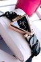 Original New Season Triangle Case Women's Wristwatch Black Rose Steel Band Gift Bracelet Dkby2027C10 - 5