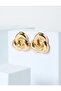 Gold Color Big Flower Figured Shiny Earrings