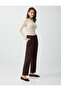 Brown Regular Leg Regular Waist Pocketed Woven Trousers - 4