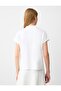White Stripe Patterned V-Neck Sleeveless Knitted Sweatshirt - 6