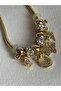 Gold Color Zircon Stone Butterfly Figured Charm Bracelet - 3