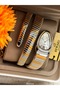 Stone Snake Watch from Thick to Thin (2 Rounds), Polite Case (24 Diameter), 3 Atm Gold/Grey Steel Band - 2
