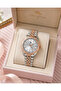 Vintage Women's Wristwatch with Rose Gold and Silver Stones - 3