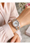 Vintage Women's Wristwatch with Rose Gold and Silver Stones - 2
