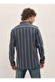 Men's Blue with Multi-Color Stripes Slim Fit Casual Shirt for Every Occasion - 4