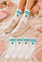 Women's 4-Piece Bamboo Stitch-Free Heart College Socks