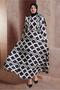 BELTED SATIN JACQUARD DRESS 44555
