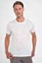 Comfort Fit Crew Neck Linen Blend Ecru T-Shirt Ts 902 - 2