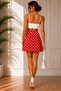 Women's High Waisted Polka Dot Mini Skirt - 2