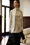 Blazer with Puanty Pattern and Shawl Detail