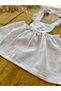 White Girls' Skirt Ruffled Salopet Dress - 3